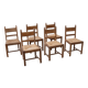 Set of six French dining chairs