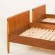 Danish modern teak, oak and cane beds in Hans Wegner style, set of 2 1960s