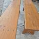 Set of 4 farm benches in old fir 1950s - 1m30