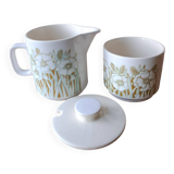 Pot à lait et confiturier Hornsea Fleur. 1970. England