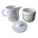 Hornsea Flower milk jug and jam pot. 1970. England