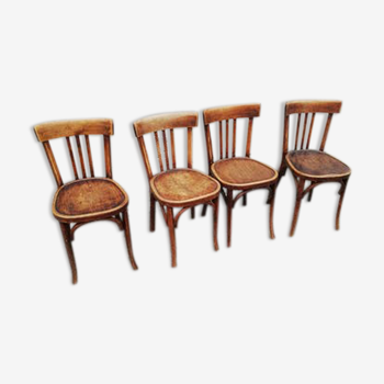 4 chaises de bistrot vintage