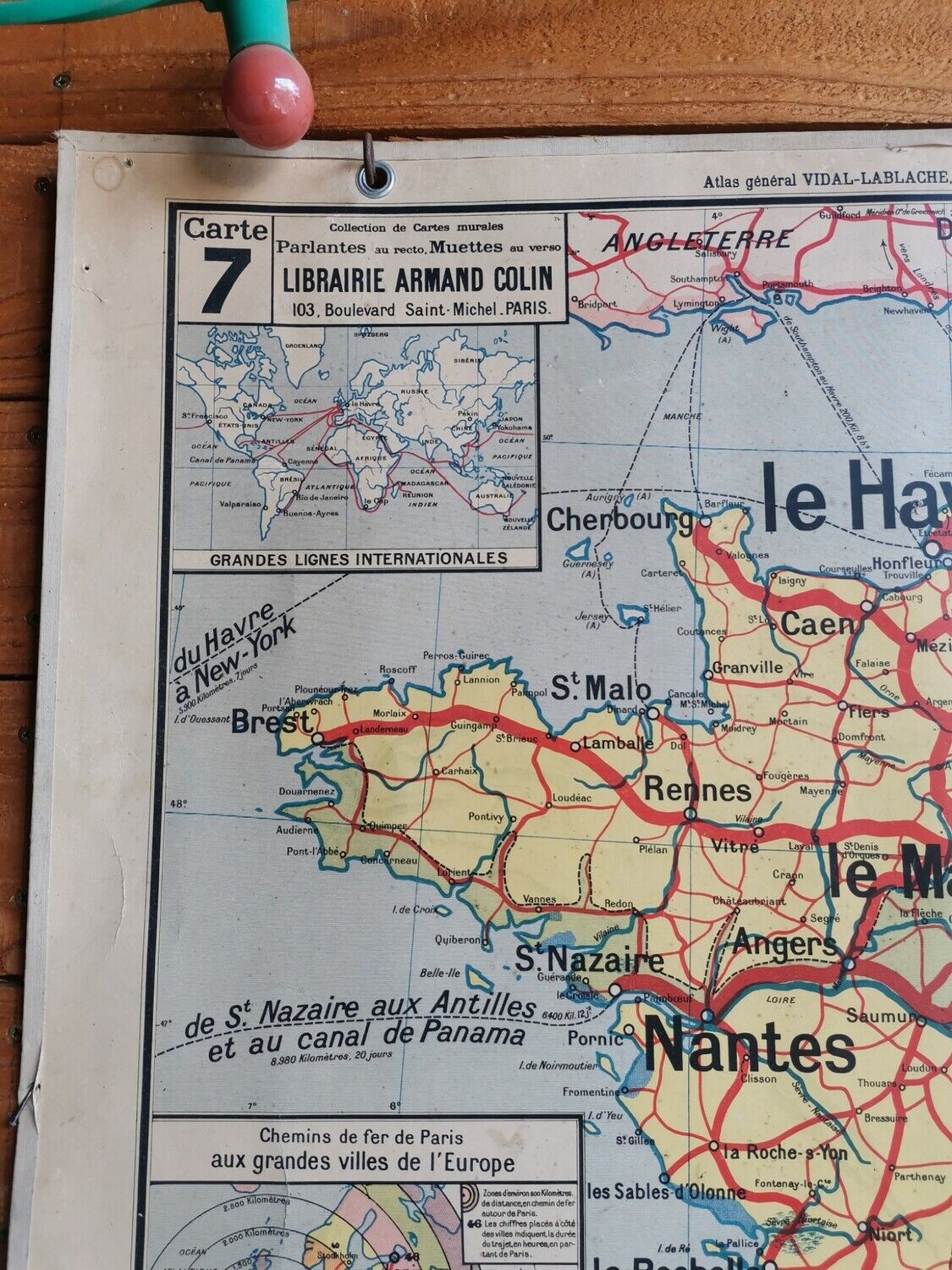 School map France Railways 1960