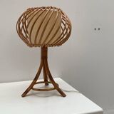 Rattan table lamp