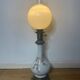 Old Napoleon 3 globe electrified oil lamp in opaline