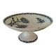 KG Lunéville footed plate with blue carnation decoration, 1880-1910