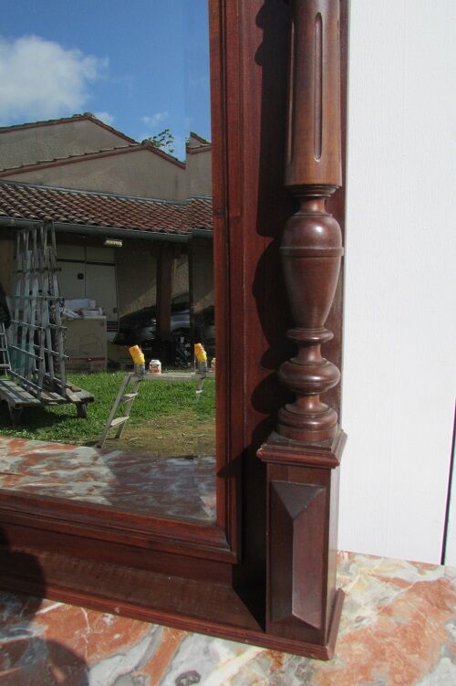 Ancient walnut mirror, 1900s, 100 x 70 cm