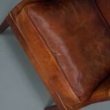 Vintage Dutch Cognac Colored Leather Club Chair