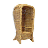 Fauteuil enfant en rotin dit "cabine"