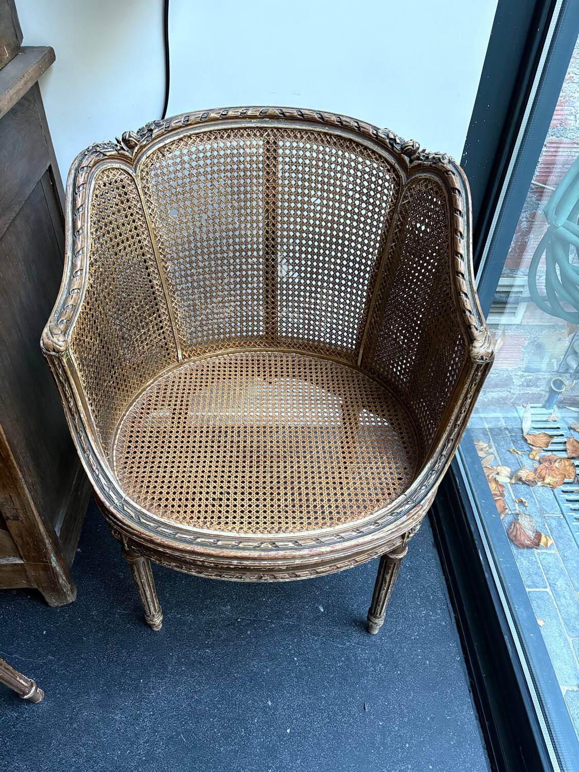 Fauteuil de bureau style Louis XVI