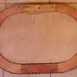Duo of vintage mirrors, wicker tower