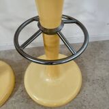 Set of 2 high bar stools from the 70s, friedrich stückenbreker design, vintage plastic