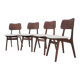 1960s Ib Kofod-Larsen Set Of 4 teak Dining Chairs Model 74 Denmark