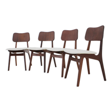 Set de 4 chaises de salle à manger en teck modèle 74 par 1960s Ib Kofod-Larsen Danemark