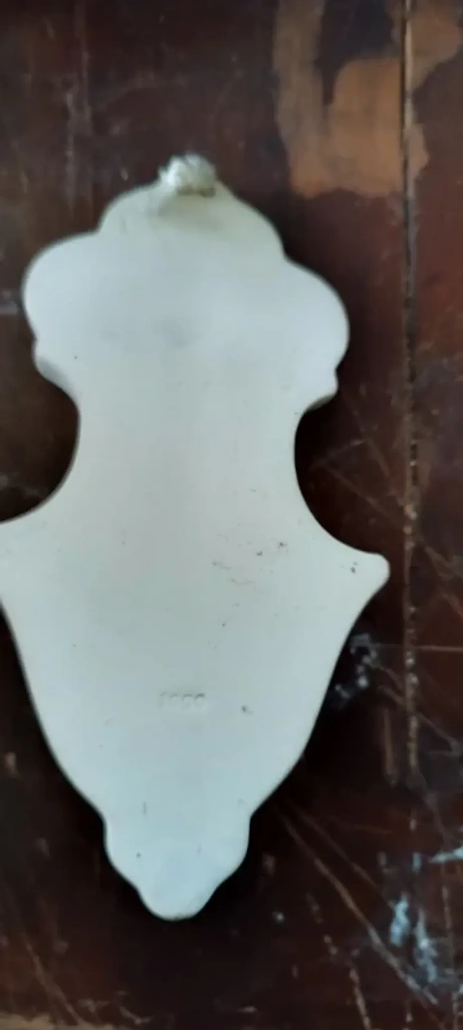 Vintage ceramic holy water font
