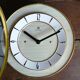 Formica vintage clock round silent wall clock "SMI golden maple"