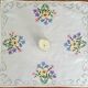 Delicate hand embroidered tablecloth with flowers, Romania