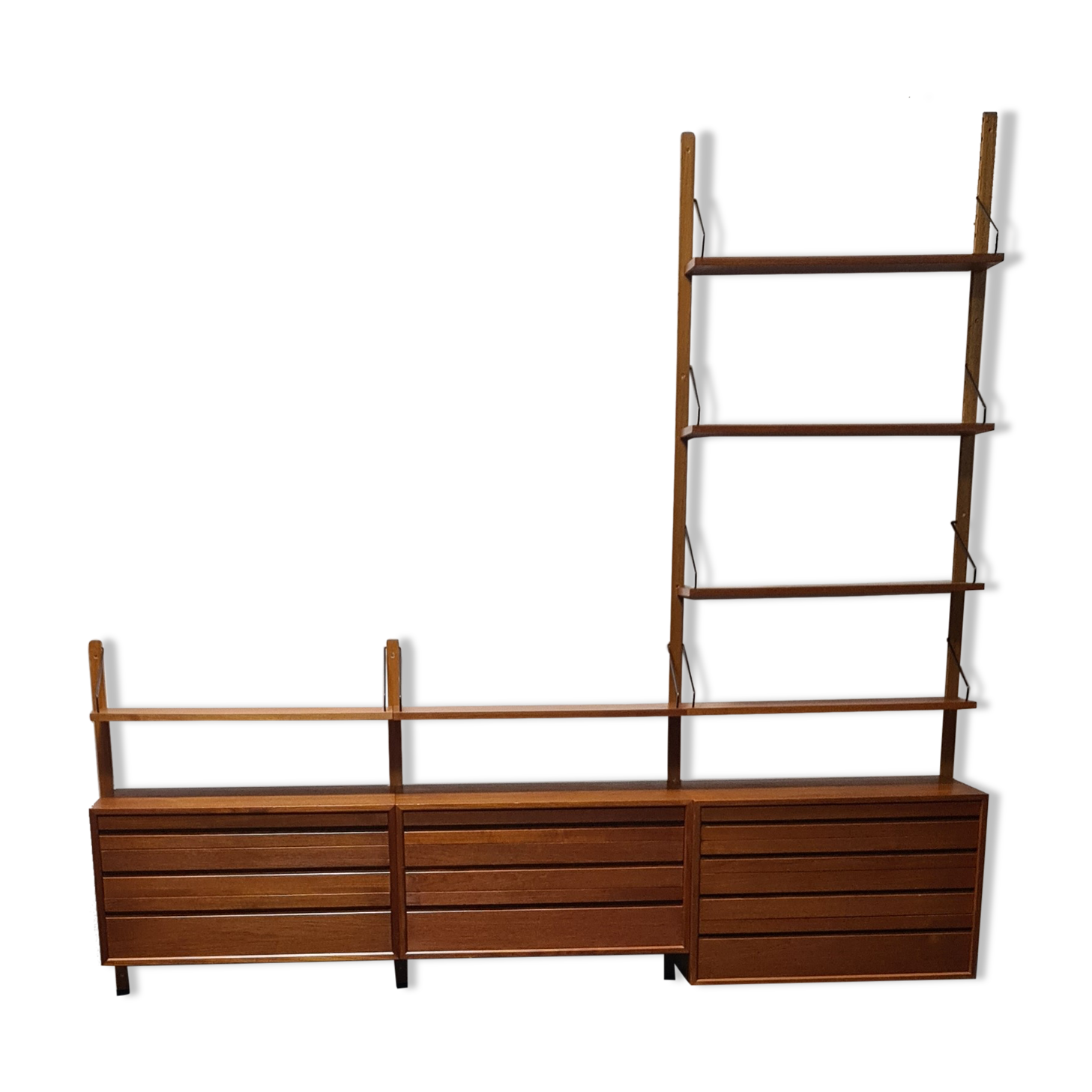Teak wall unit by Poul Cadovious