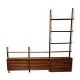 Teak wall unit by Poul Cadovious