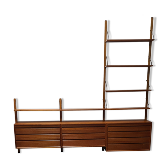 Teak wall unit by Poul Cadovious