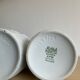 Trio of Op Art vases by KPM Germany in biscuit porcelain