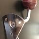 Small patère with ball hook and chrome metal frame