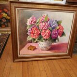 Peinture bouquet d'hortensias
