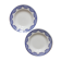 2 ironstone soup plates, "Capri" pattern, Digoin Sarreguemines, Art Deco