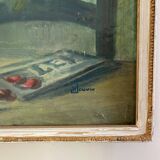 Old oil on wood dating from 1960