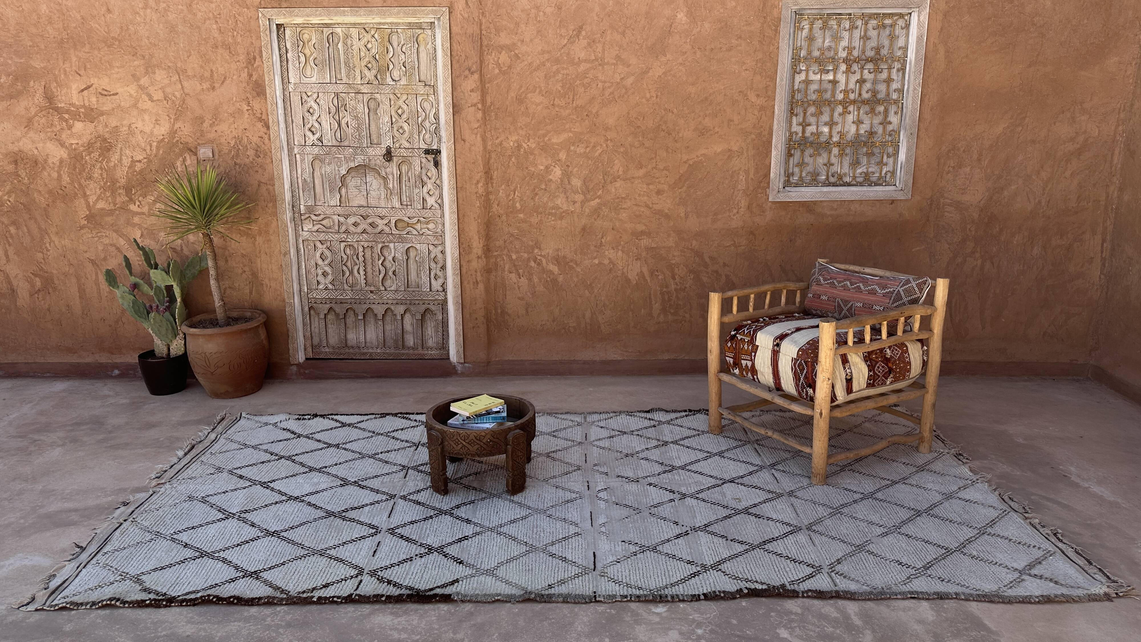 Moroccan rug Ben Ouarain beige - 165 x 338 cm