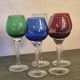 Colored stemmed glasses