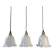 Lot 3 anciennes suspensions en opaline vintage