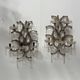Pair of "Marie Thérèse" wall lights Brass frame glass and pendants 20th century