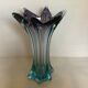 Vase flower star glass Murano bicolor