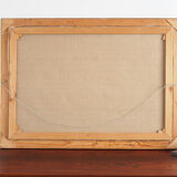 Painting „The Village House's Interior”, Scandinavian design, 1970s