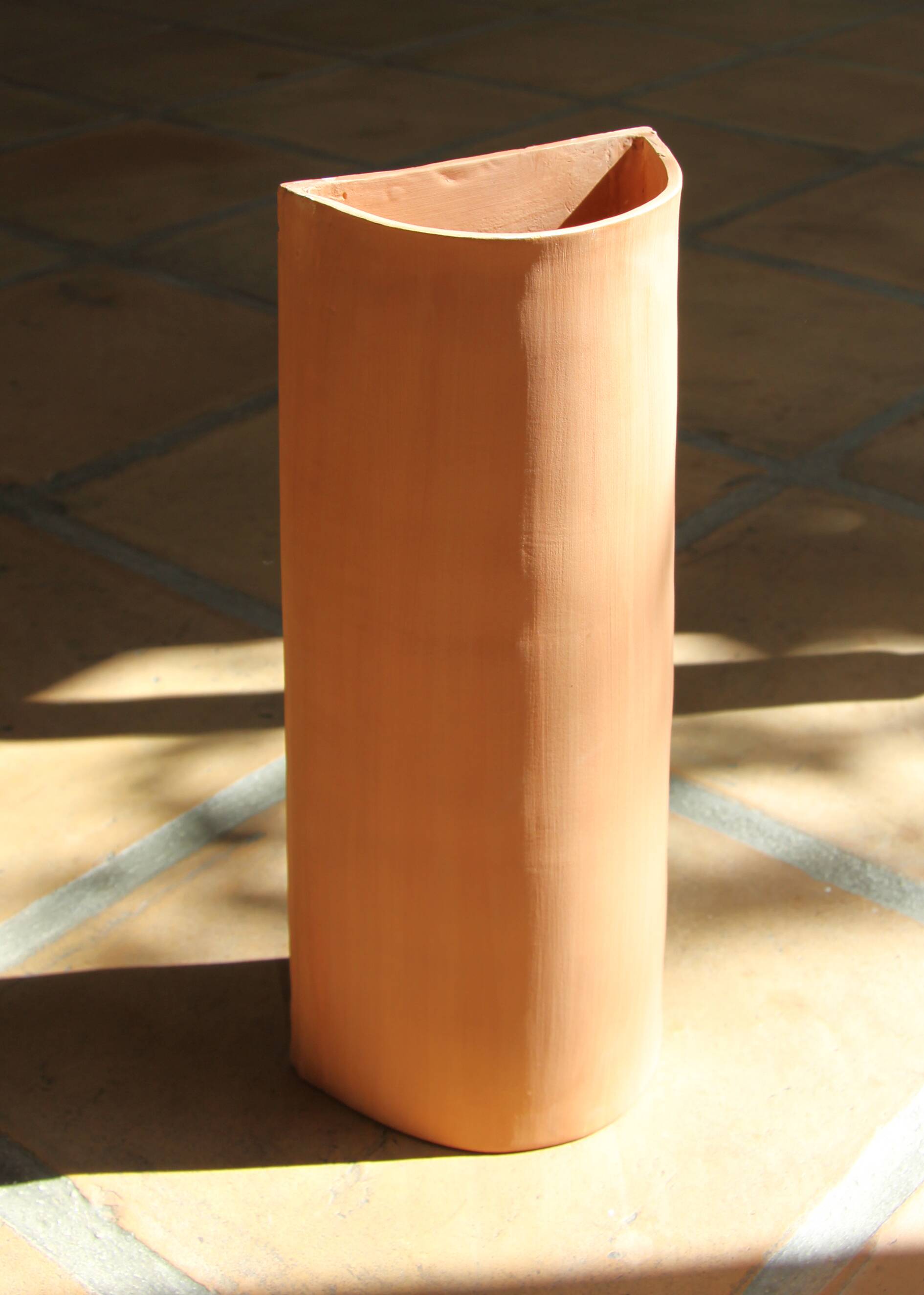 Large terracotta wall light