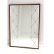 Scandinavian mirror in beech and metal, Sweden, 1960, 115x78cm