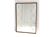 Scandinavian mirror in beech and metal, Sweden, 1960, 115x78cm