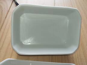 Vintage butter dish with lid in Limoges porcelain - Signed MPS