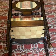 Carved reception armchair, neo-Renaissance style