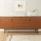 Unique folding bed from the 1960s, walnut veneer, black steel legs