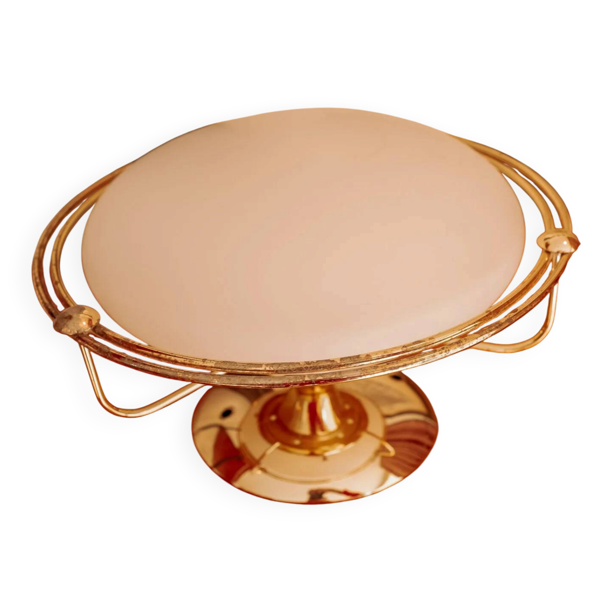 Vintage ceiling light Steinhauer with opal glass
