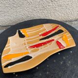 Flat, fruit cup design and vintage glazed ceramic