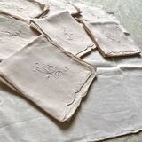 Pink embroidered napkins