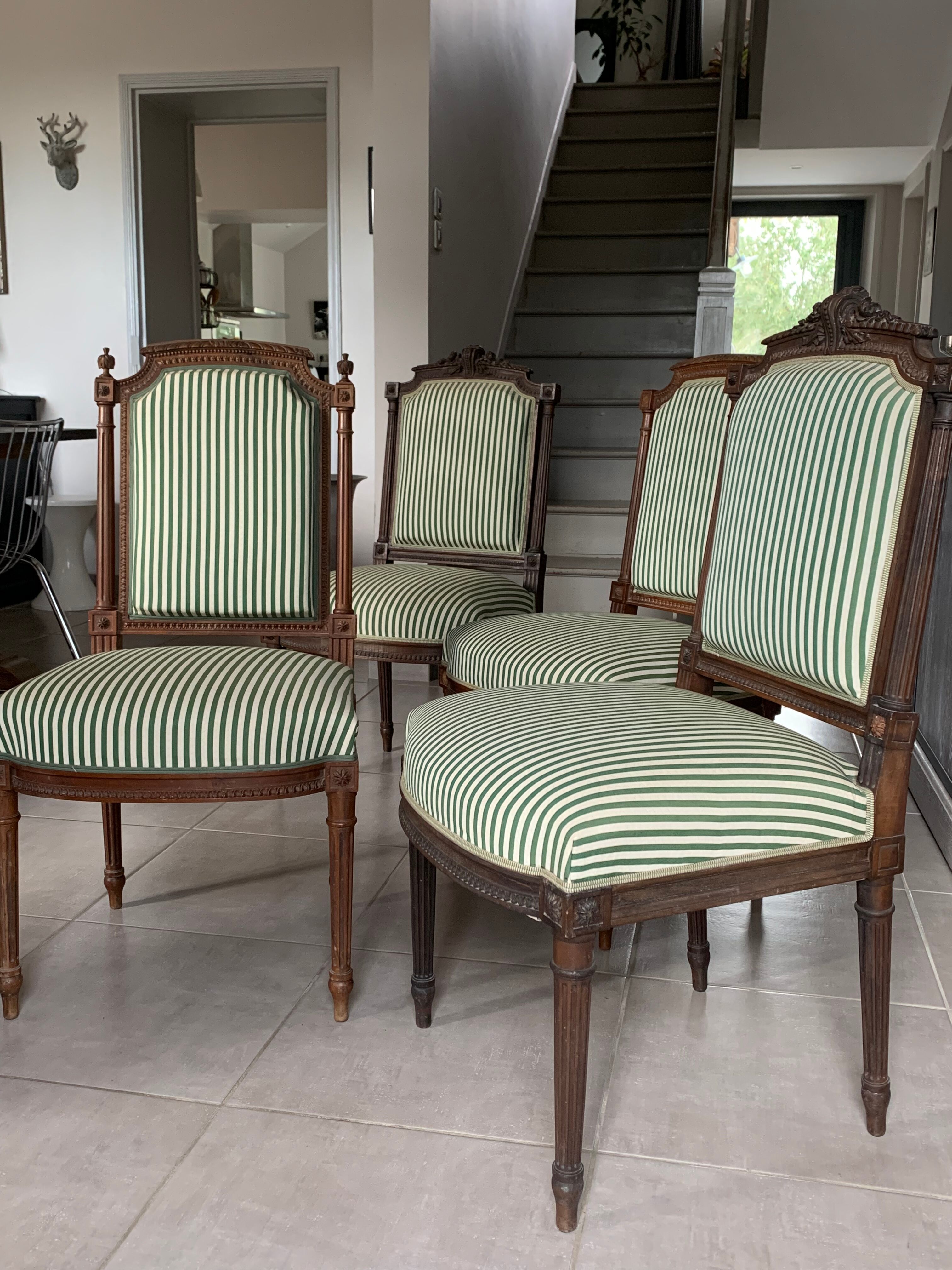 4 antique Louis XVI style chairs