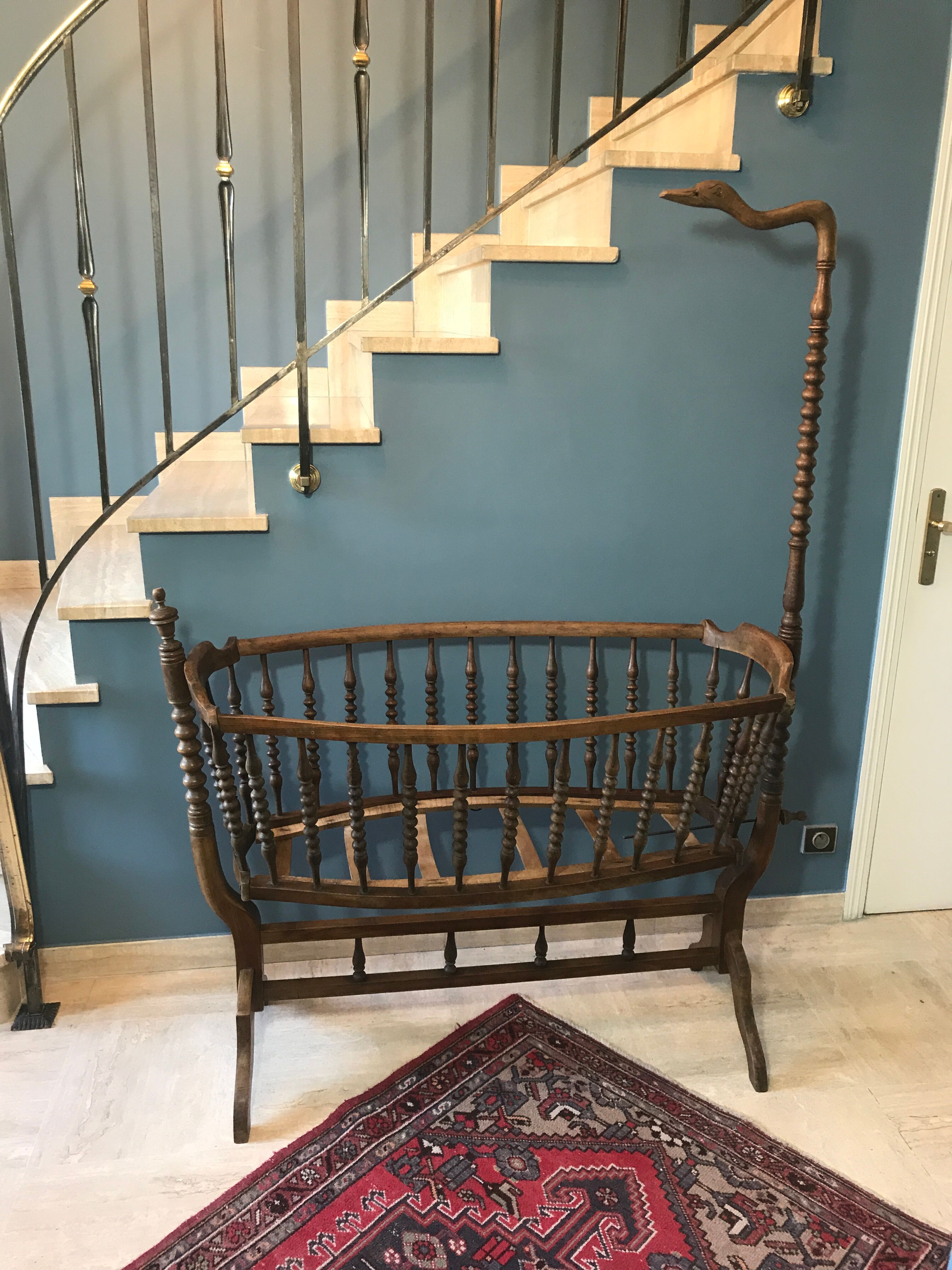 Former cradle gooseneck wooden early twentieth