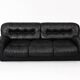 1970’s Vintage Italian design black leather sofa from PelleRossi