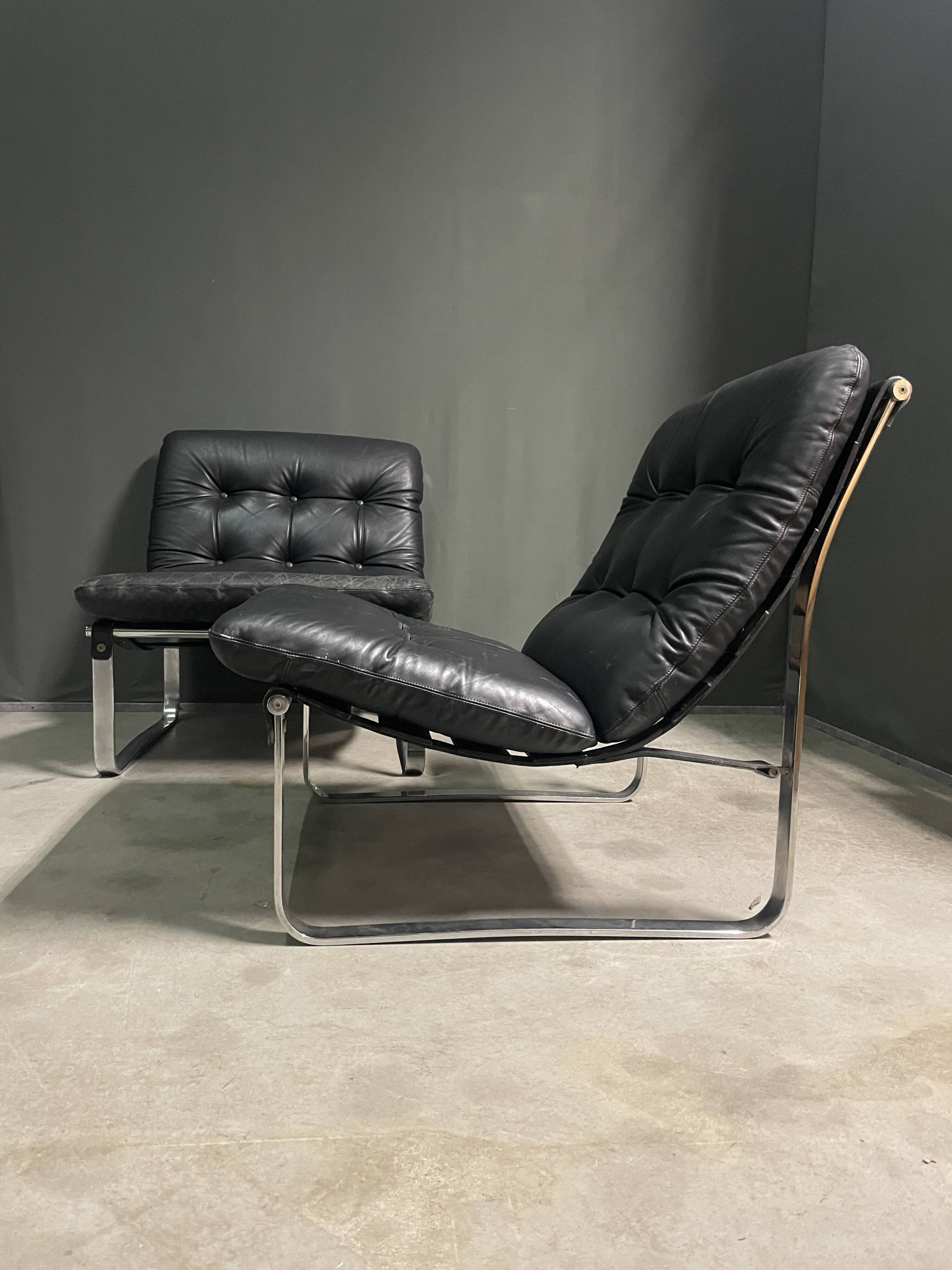 A pair of Ingmar Relling for  lounger chairs for Westnofa, circa 1970