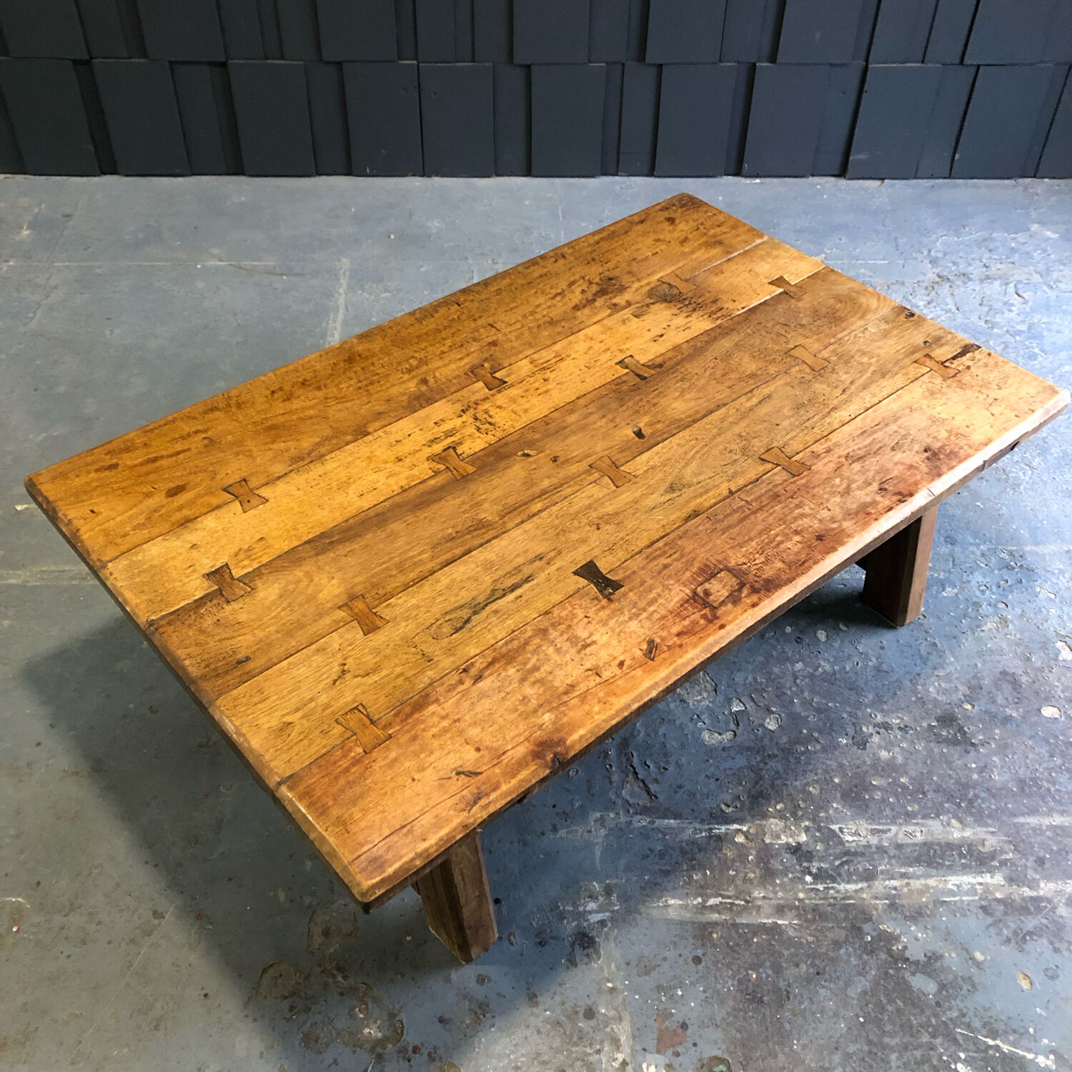 19th century wooden coffee table