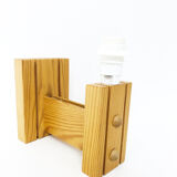 Scandinavian pine wall lamp, 1970-80